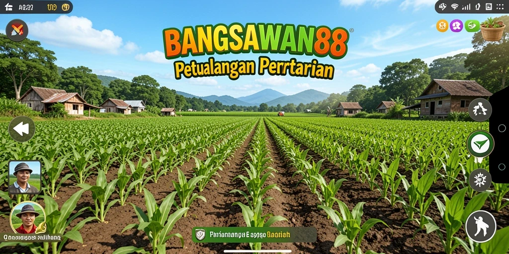 Tampilan gameplay menarik dari BANGSAWAN88 dengan aktivitas bertani.
