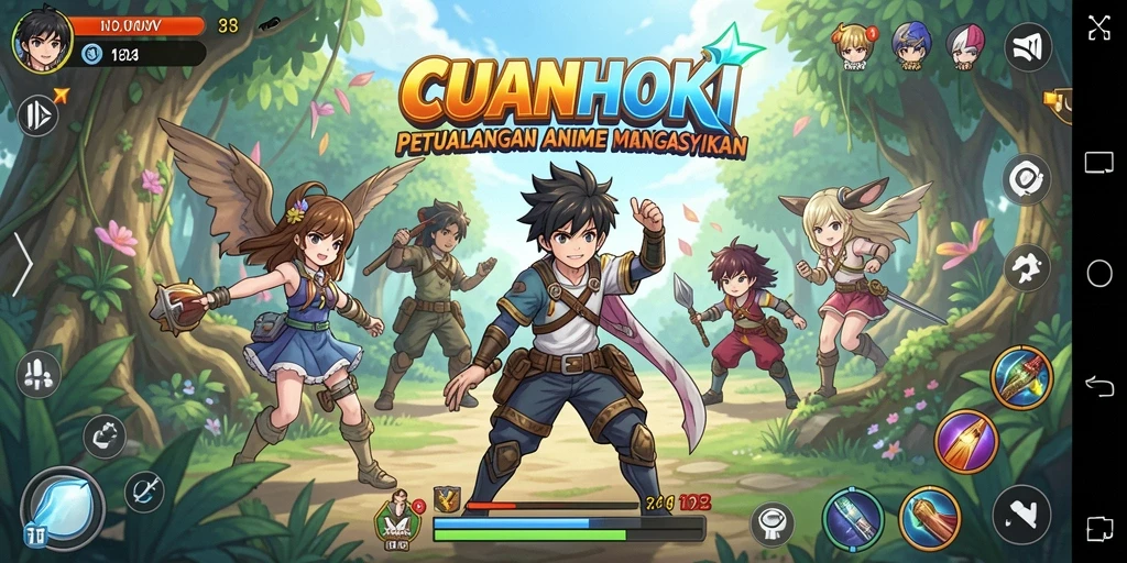 Gameplay seru CUANHOKI dalam dunia Anime.