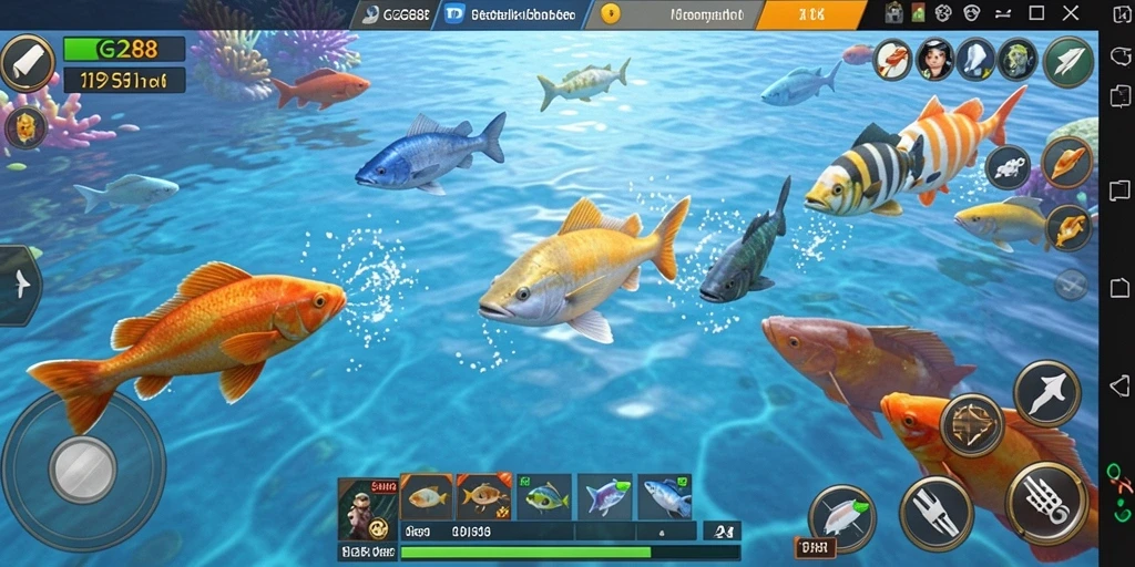 Screenshot utama GG288 menampilkan gameplay menembak ikan yang seru.