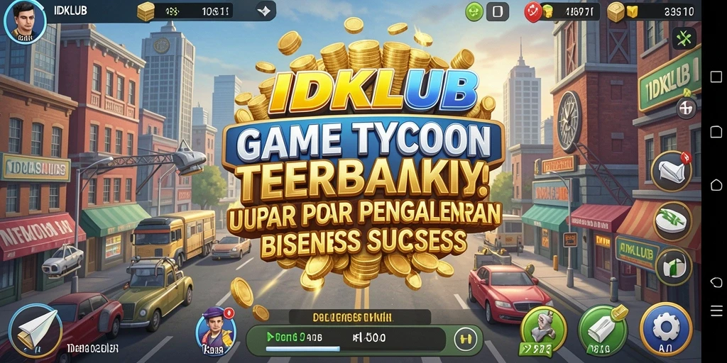Tangkapan layar IDKLUB menampilkan pengalaman bermain yang menarik dalam dunia Tycoon.