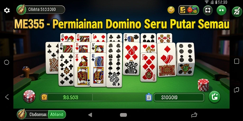 Tampilan gameplay Domino yang menarik dan interaktif di ME355.