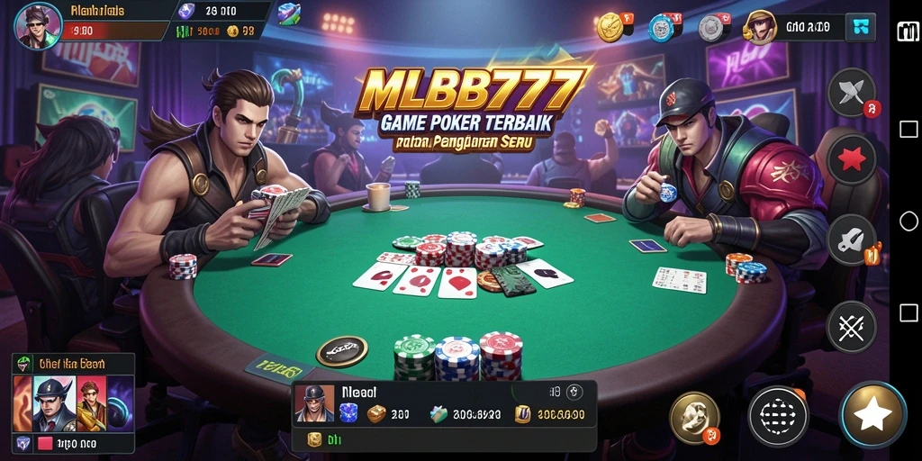 Tampilan gameplay Poker yang menarik dan seru di MLBB777.