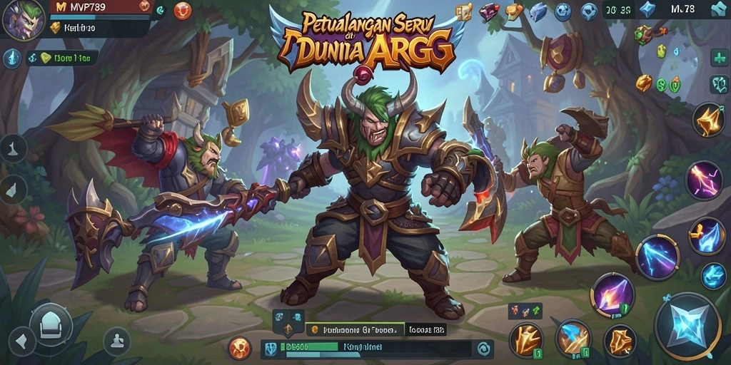 Tampilan aksi seru dalam gameplay ARPG MVP789.