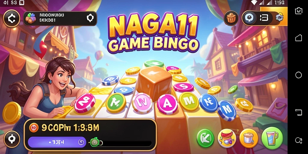 Screenshot gameplay NAGA11 yang menunjukkan suasana Bingo yang mendebarkan.