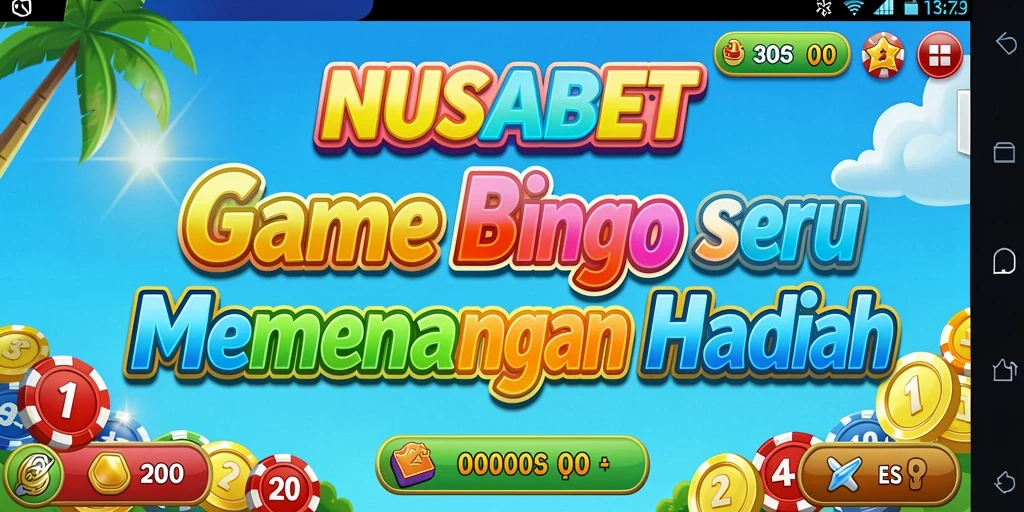Screenshot gameplay NUSABET yang menampilkan keseruan permainan Bingo.