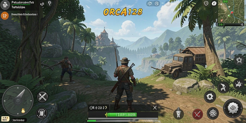 Tampilan gameplay ORCA128 yang memukau dan penuh petualangan.