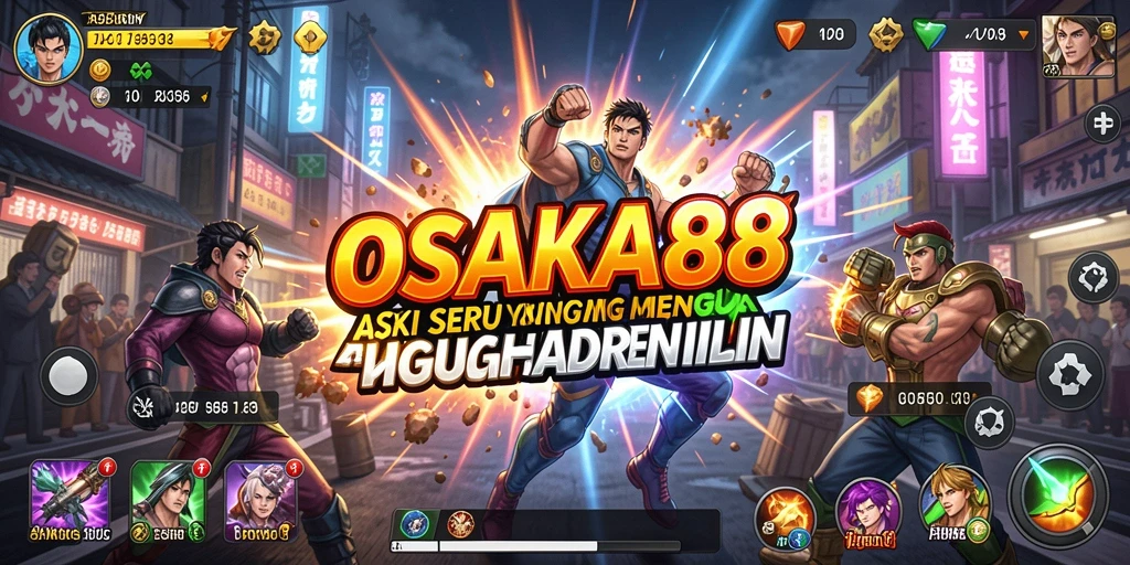 Tangkapan layar dari <strong>OSAKA88</strong> menunjukkan gameplay aksi yang intens.