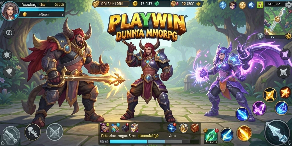 Screenshot dari gameplay <strong>PLAYWIN</strong> yang menampilkan aksi epik di arena.
